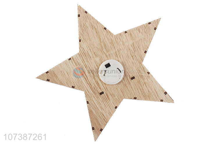 Latest style led light wooden star Christmas ornaments tabletop decoration