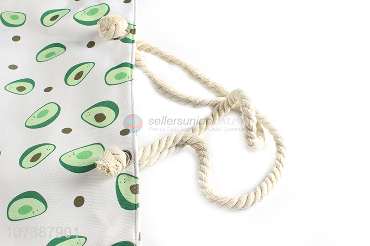 Custom Fruit Pattern Ropehandle Canvas Shopping Bag