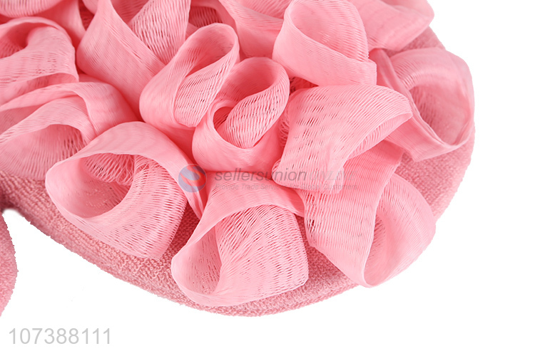 Fashion Design Colorful Bath Gloves With Bath Flower