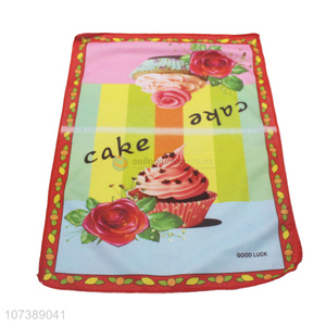 Wholesale Cake Pattern Microfiber Tea Towel