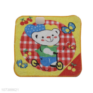 Cartoon Bear Pattern Square Towel Fashion Hand Towel