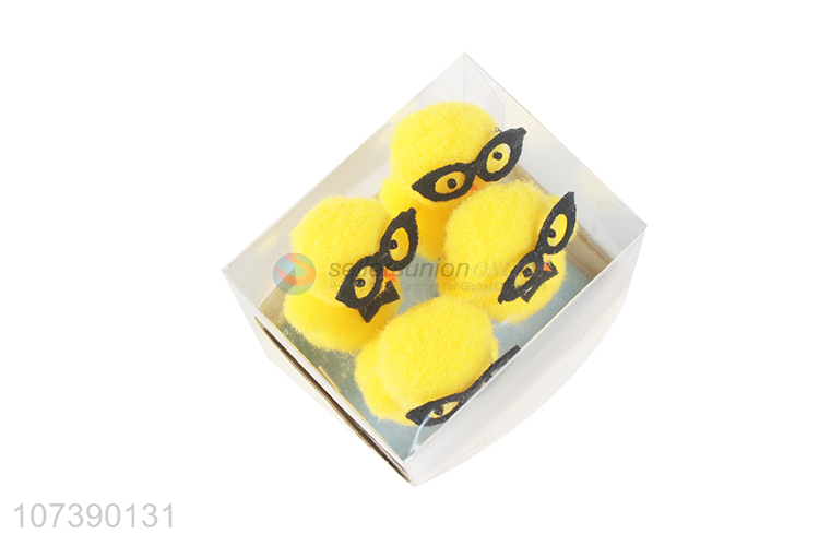 Suitable Price Cute Yellow Chick Wearing Black Glasses Easter Decoration