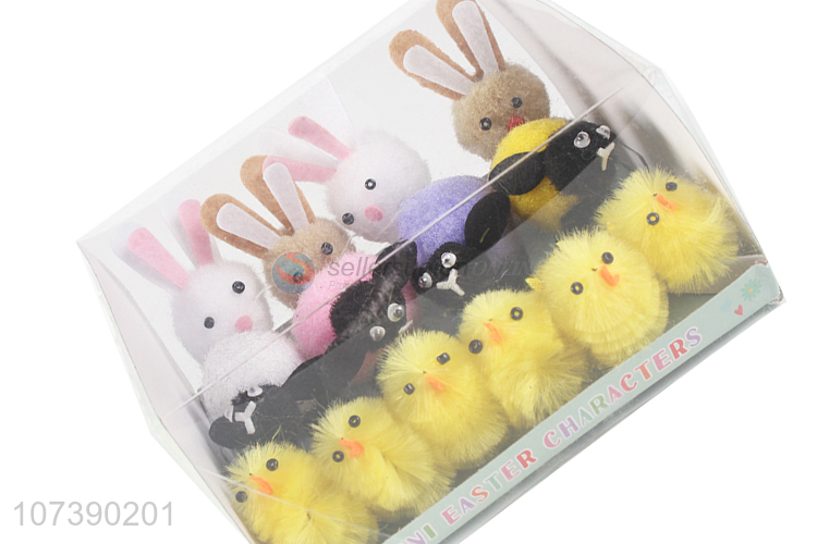 Cheap Price Lovely Yellow Chick And Cute Bunny Easter Decoration