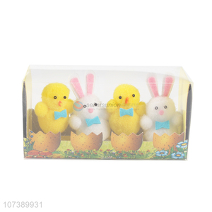 High Quality 4Pcs Easter Home Decoration Easter Chick Bunny