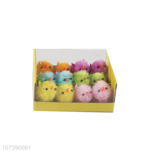 Wholesale Price Easter Decoration Cute Mini Colorful Chicks