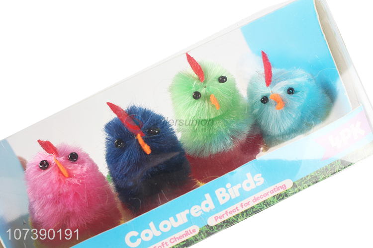 Good Factory Price 4Pcs Lovely Colorful Bird Easter Decoration