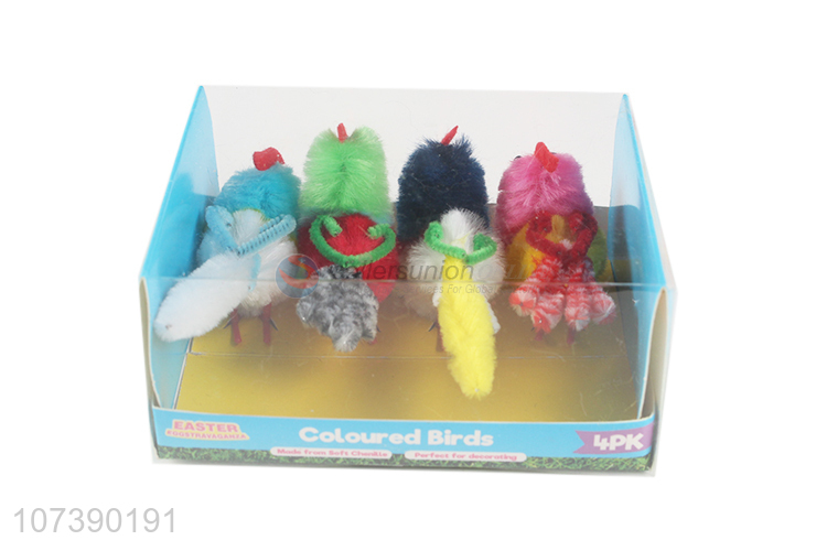 Good Factory Price 4Pcs Lovely Colorful Bird Easter Decoration