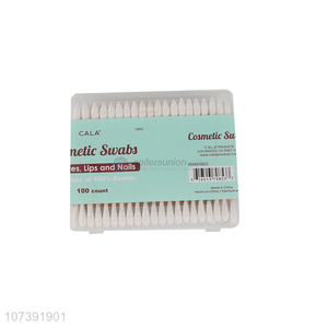 Factory Sell Cosmetic Tools 100Pcs Double Heads Disposable Cotton Swabs