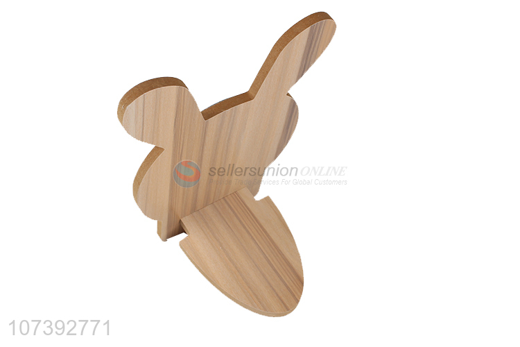 Wholesale Cute Rabbit Ears Design Wooden Single Side Makeup Mirror