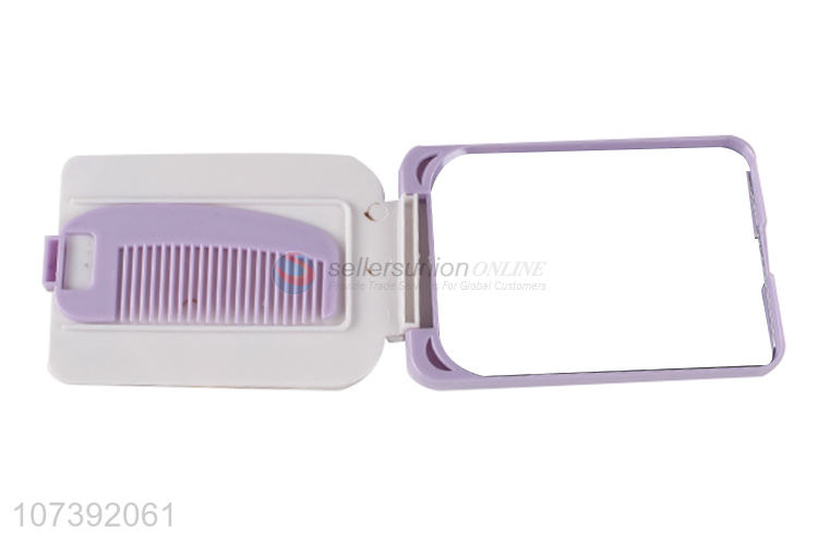 Bottom Price Plastic Pocket Compact Cosmetic Mirror Comb Set