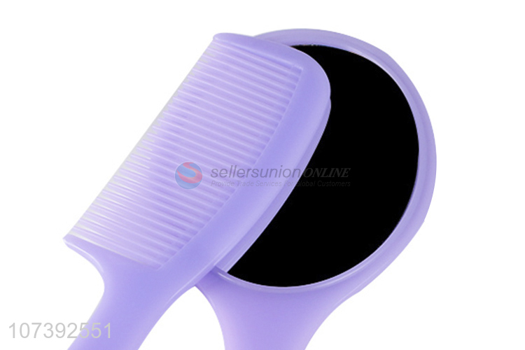 Unique Design Girls Colorful Portable Plastic Mirror Comb Set