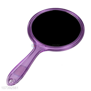 High Quality Round Colorful Plastic Cosmetic Mirror With Handle