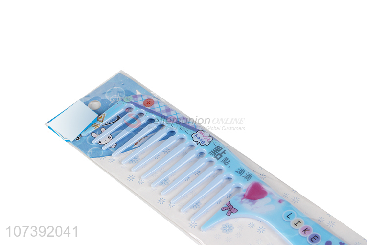 Wholesale Custom Cartoon Pattern Hair Brush Plastic Wide Tooth Comb
