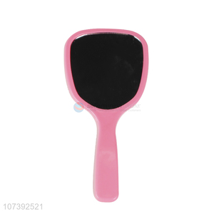 Factory Direct Sales Girl Candy Color Creative Handle Makeup Mirror