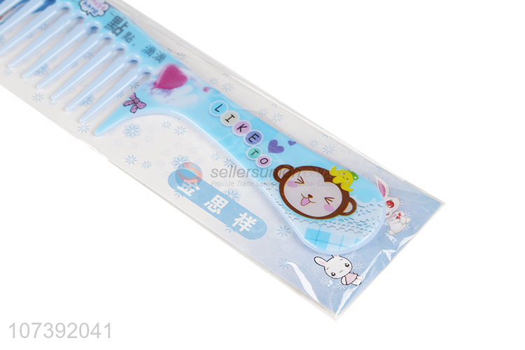 Wholesale Custom Cartoon Pattern Hair Brush Plastic Wide Tooth Comb