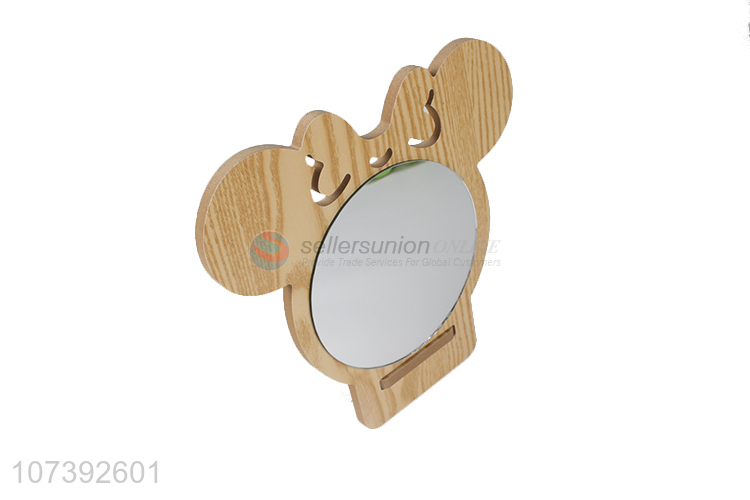 Cheap Price Single Sided Cute Design Makeup Mirror Wood Table Mirror
