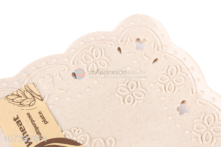 Hot Style Healthy Lightweight Multipurpose Wheat Straw Plastic Fruit Plate