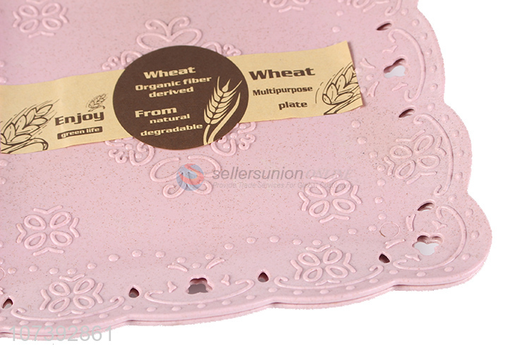 Factory Wholesale Wheat Straw Plate Multipurpose Plastic Fruit Plate