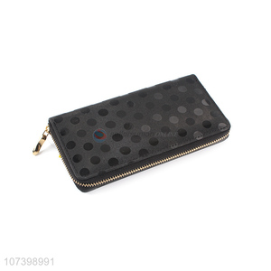 Wholesale fahshionable polka dot long purse clutch purse for women