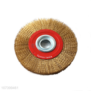 Hot product crimped copper coated steel wire wheel brush rust removal brush