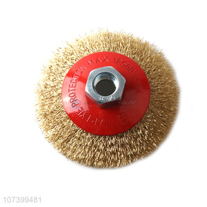 Online wholesale multi-function crimped copper coated steel wire wheel brush