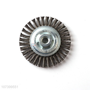 China manufacturer knotted steel wire wheel brush for deburring and cleaning