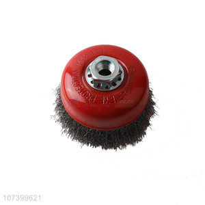 High quality crimped steel wire brush polishing circular cleaning brush