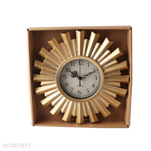 Most popular home decoration gold European style plastic wall clock