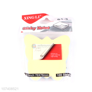Suitable price utility school stationery butterfly shape paper sticky notes