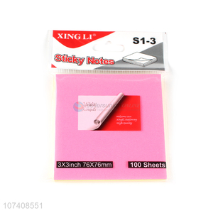 High quality private label fluorescent sticky notes/adhesive note pad