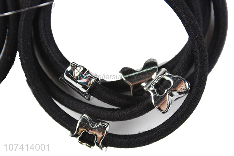 China manufacturer silver ornaments hair rope elastic hair band