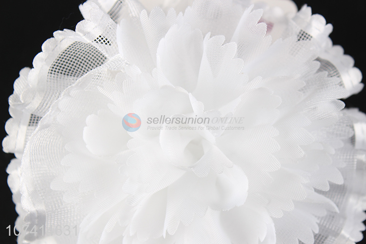 Factory price delicate chrysanthemum flower hair ties hair ring