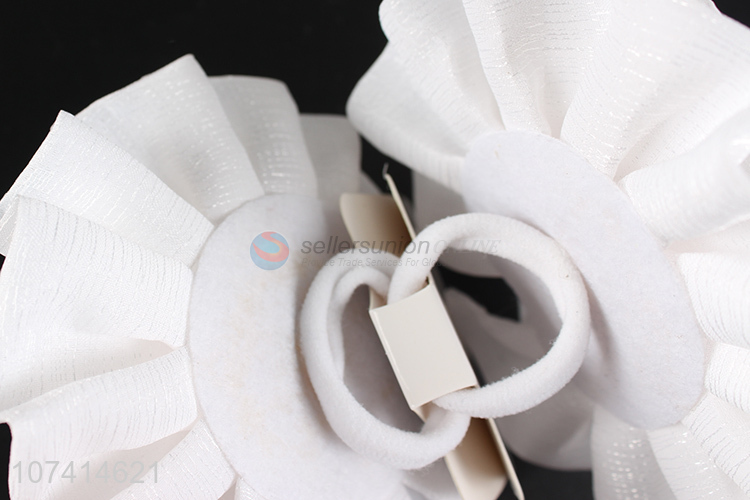 New design chic 3d flower hair band elastic hair ties