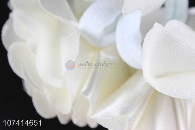 New products white rose flower hair bands for women and girls
