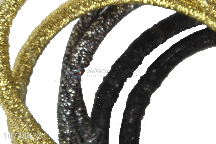 Hot selling glitter hair ties elastic hair ring
