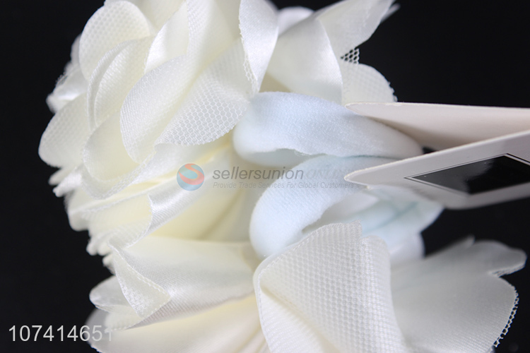 New products white rose flower hair bands for women and girls