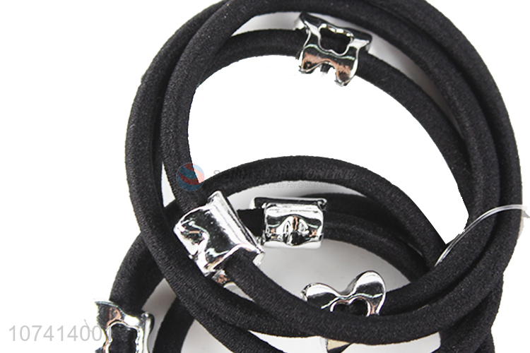China manufacturer silver ornaments hair rope elastic hair band