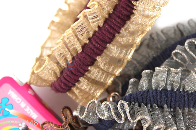 Custom logo falbala hair ring custom hair accessories