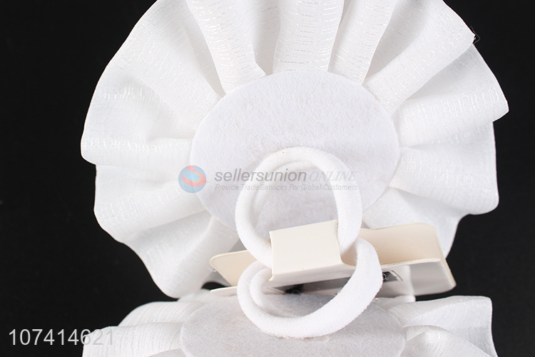 New design chic 3d flower hair band elastic hair ties