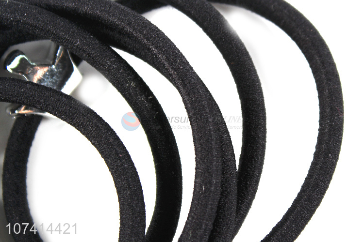 Good quality balck elastic hair ring hair rope with ornaments