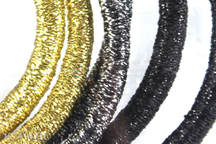 Hot selling glitter hair ties elastic hair ring