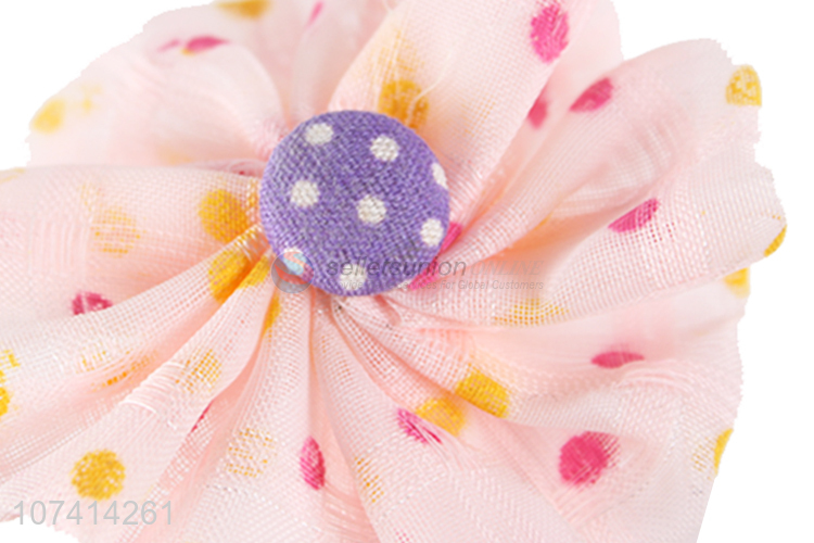 China manufacturer cloth flower hair band elastic hair ties