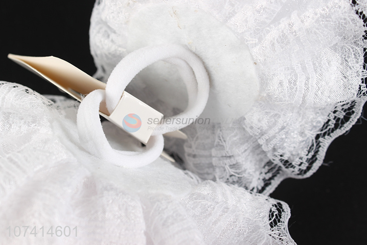 Most popular fashion 3d flower hair ring elastic hair rope