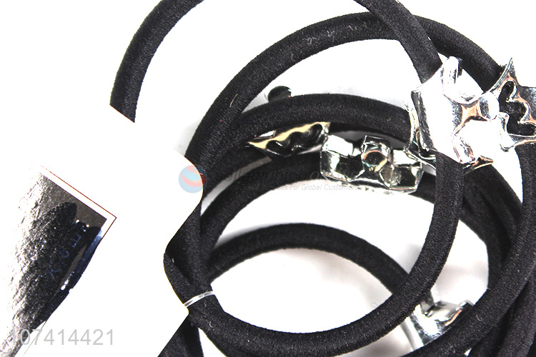 Good quality balck elastic hair ring hair rope with ornaments