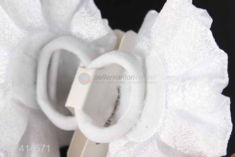 Recent design delicate 3d flower hair ties elastic hair ring