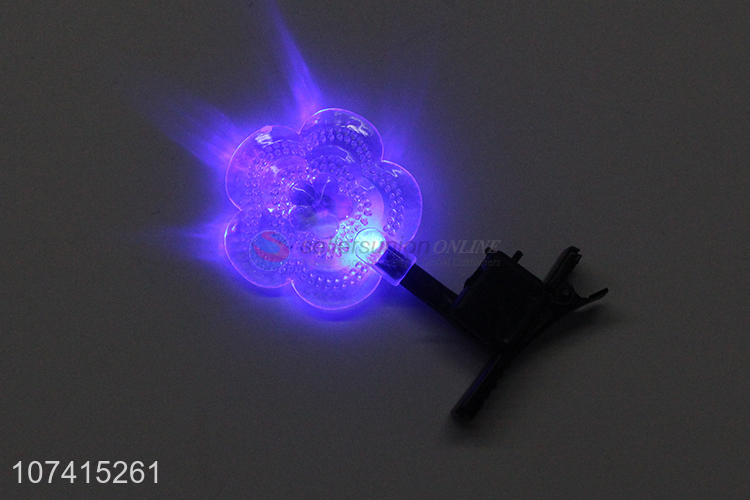 Factory Price Led Glowing Hairpin Flashing Hair Clip Toy For Kids