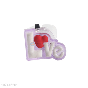 New Product Love Design Plastic Flashing Ring Toy
