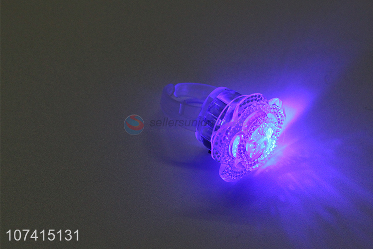 Top Selling Party Favors Novelty Flower Shape Plastic Led Flash Ring