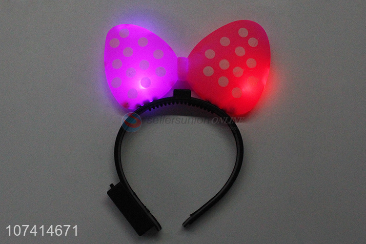 High Quality Bow Hair Band Butterfly Led Flashing Headband