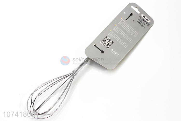High Quality Stainless Steel Egg Whisk With Wooden Handle